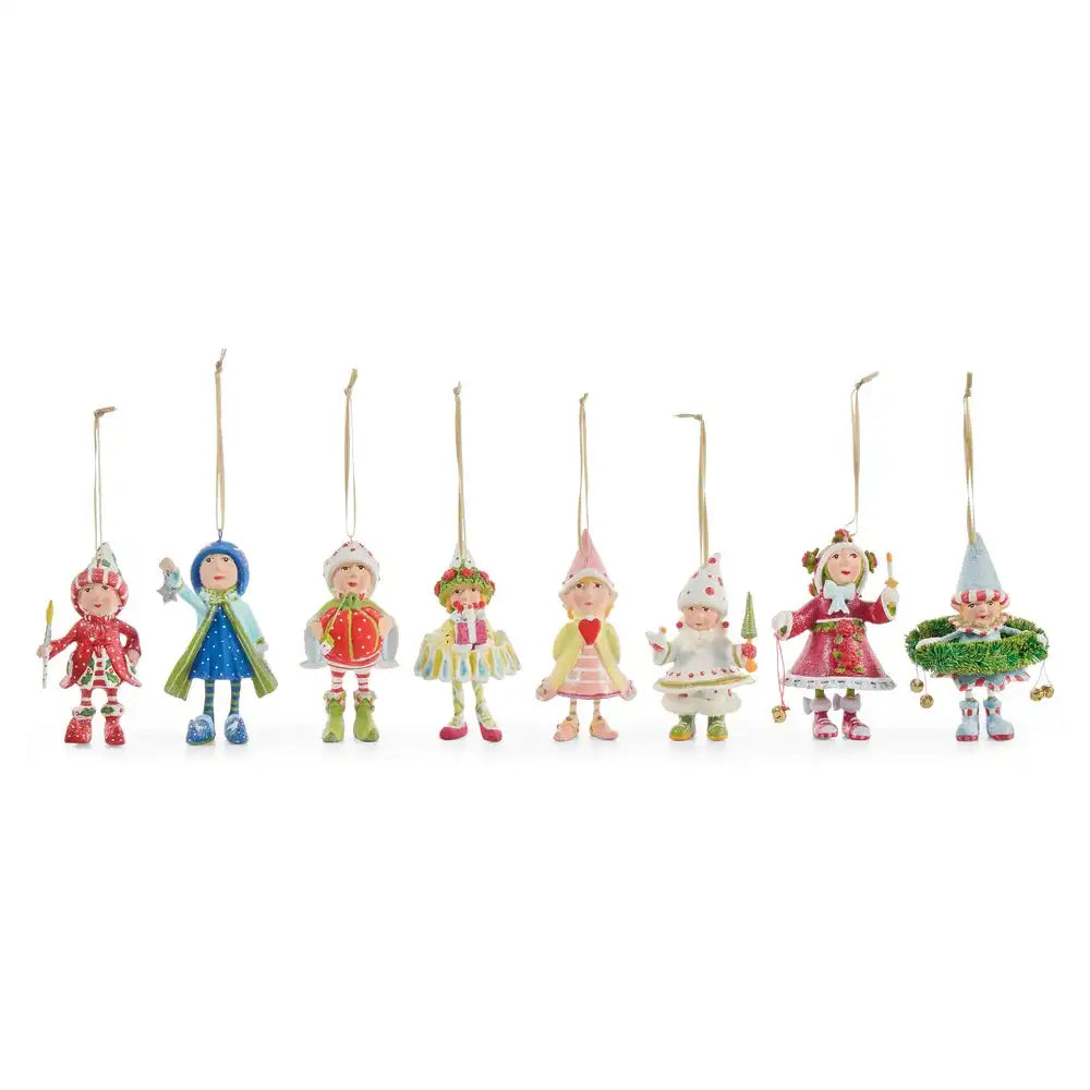 Patience Brewster Dash Away Elves Mini Ornaments Set