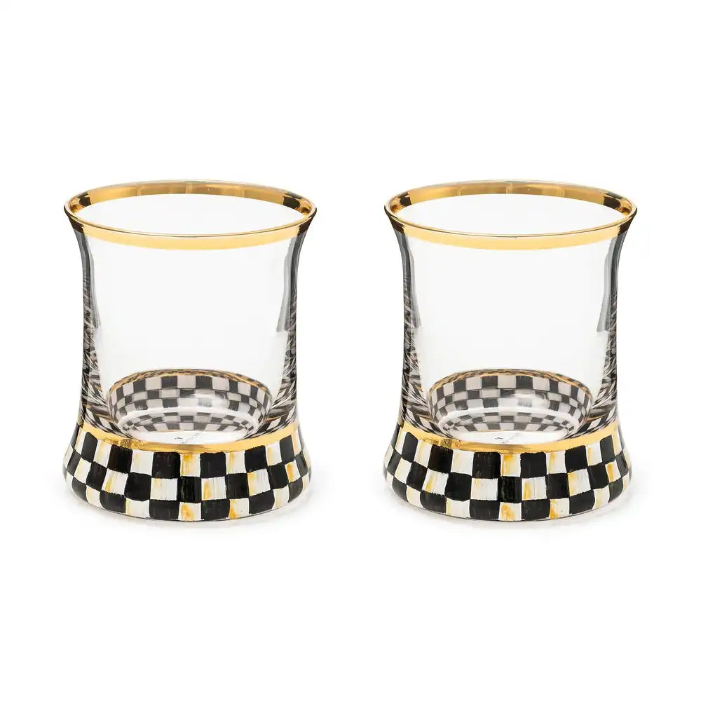 Courtly Check Tumbler Glass, Set of 2
