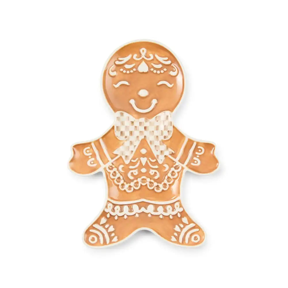Mocha Check Gingerbread Spoon Rest