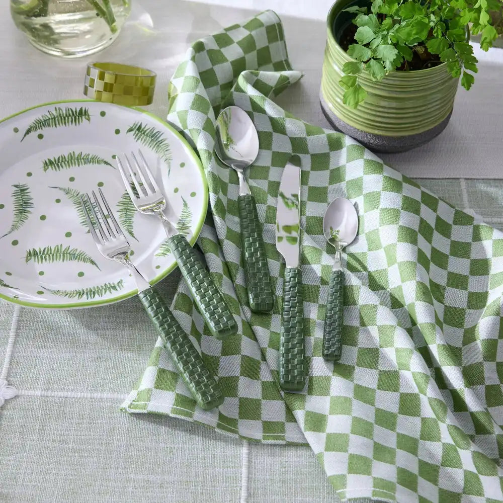 Green Check Napkin, Set of 4