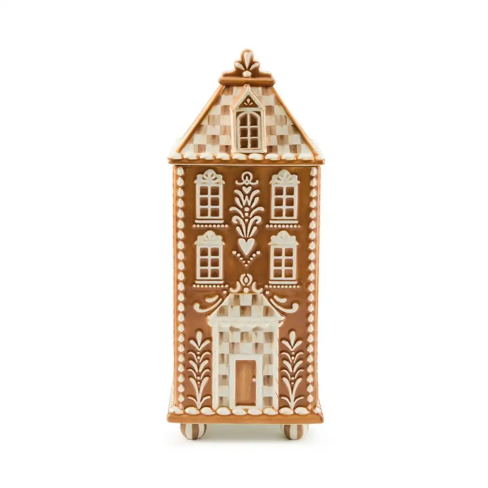 Mocha Check Gingerbread Large Canister