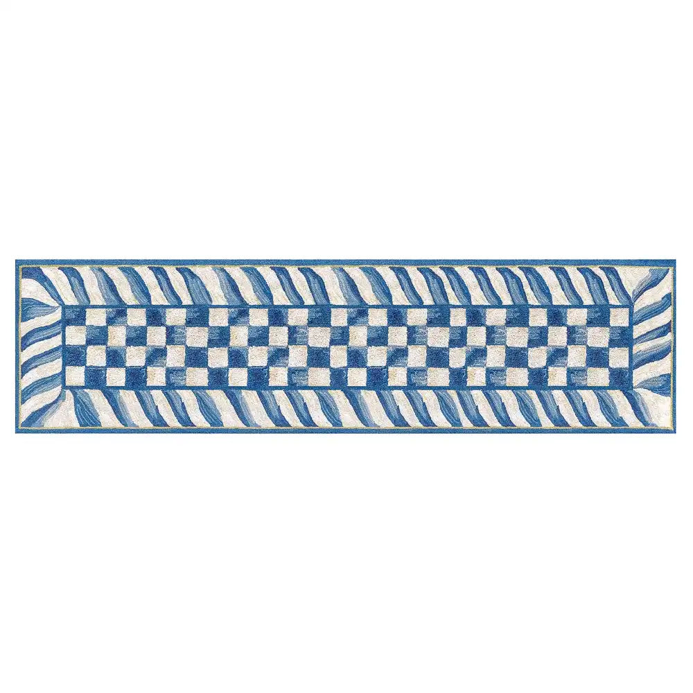 Truly Royal Check 2'6" x 8' Washable Runner