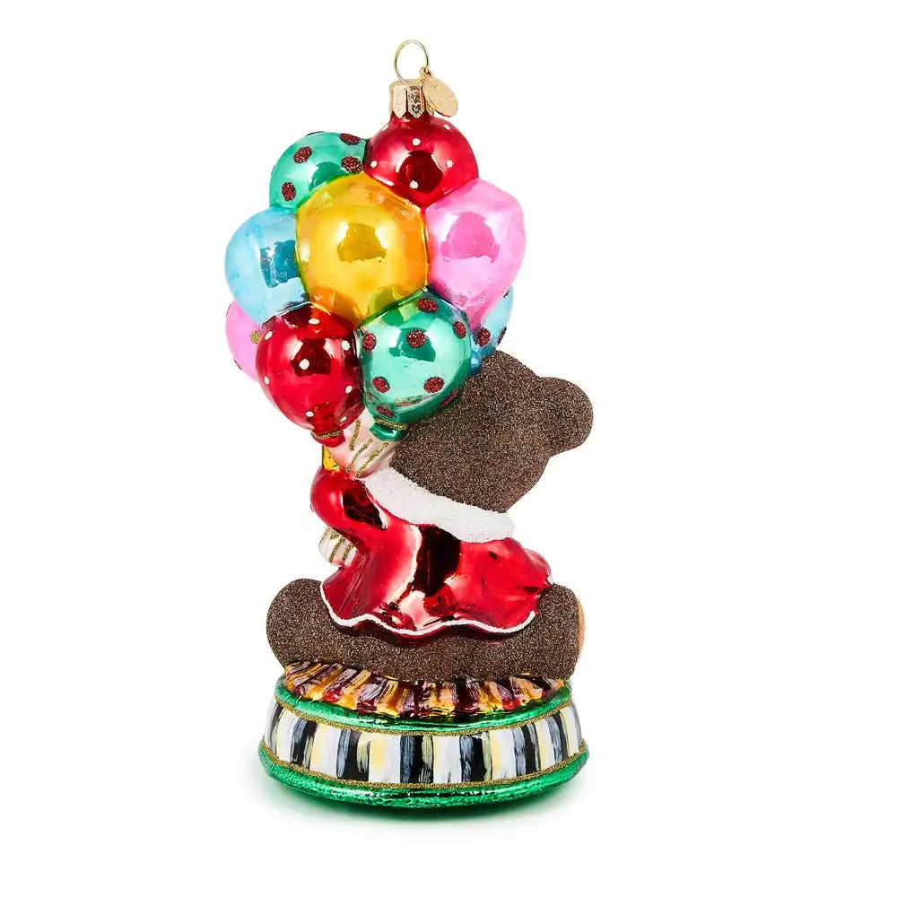 Baby's 1st Balloon Bear Glass Ornament