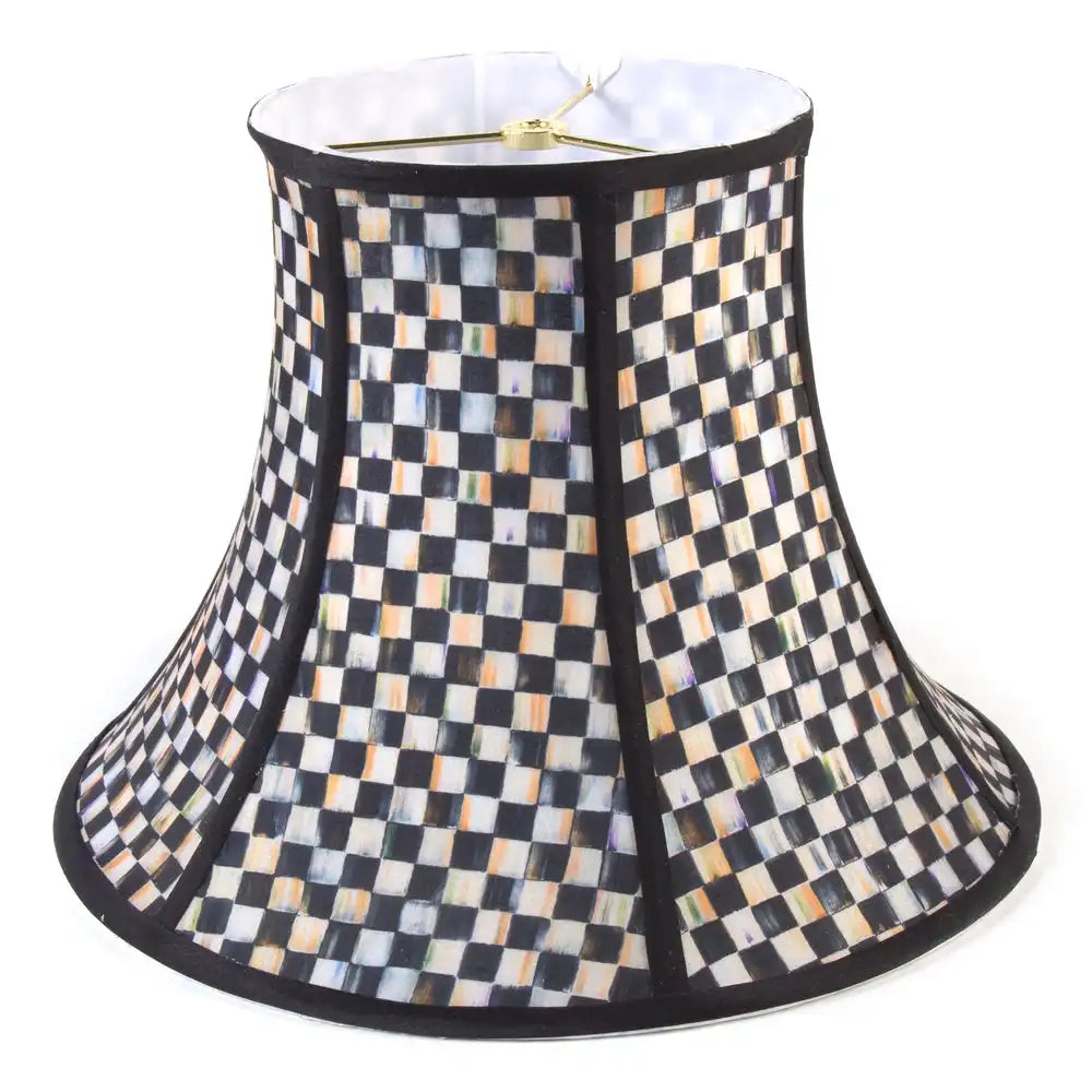 Mocha Check Chandelier Shade