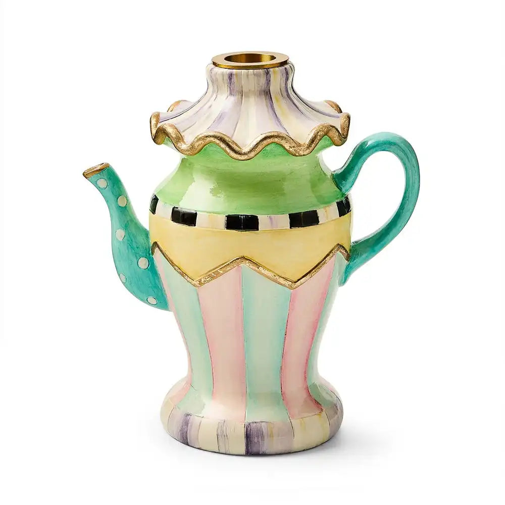 Violet Teapot Candle Holder