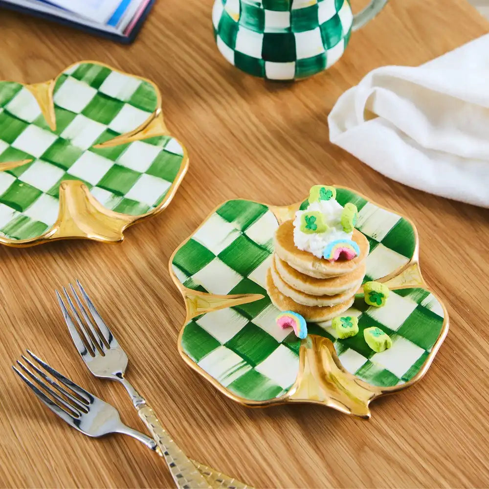 Lucky Check Clover Plate