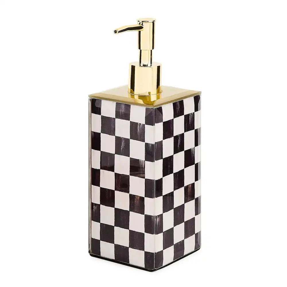 Courtly Check Glass Soap Pump