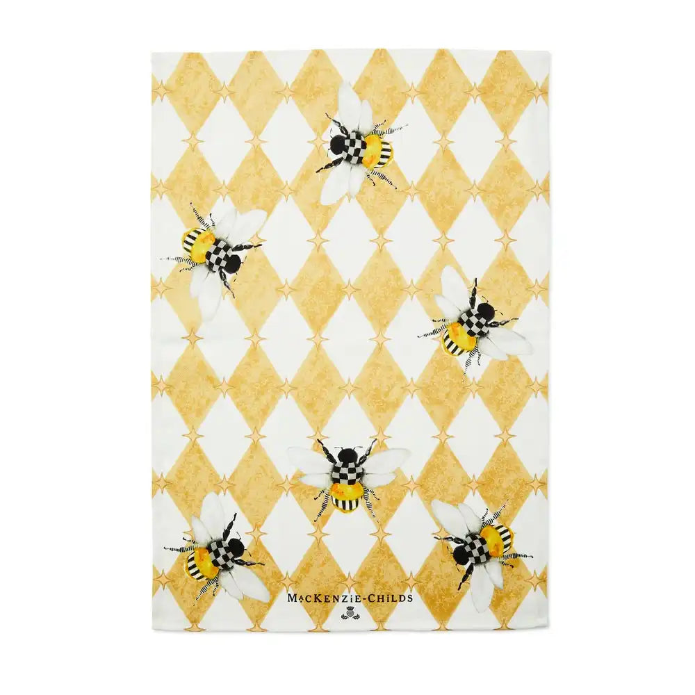 Honeycomb With Bees Dish Towel