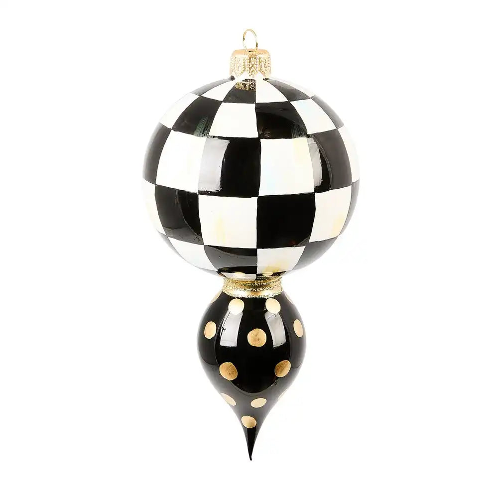 Courtly Noel Drop Glass Ornament