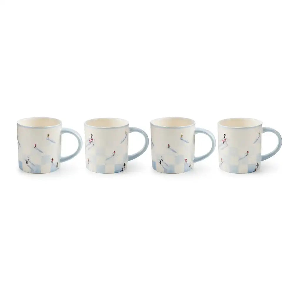 Gray Malin Ski Holiday Mugs, Set of 4