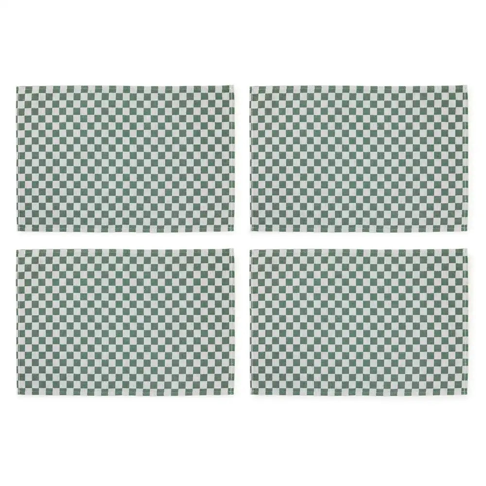 Dark Green Check Placemat, Set of 4