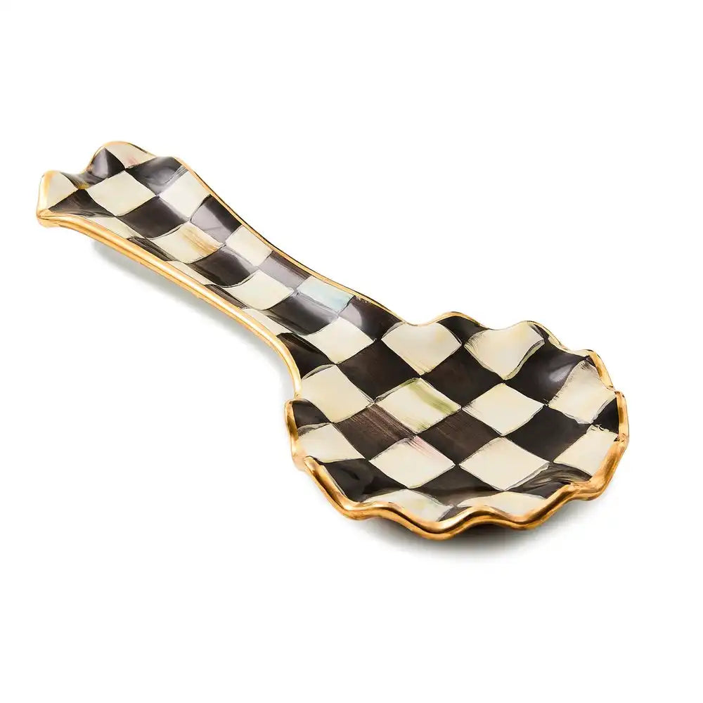 Courtly Check Ceramic Spoon Rest