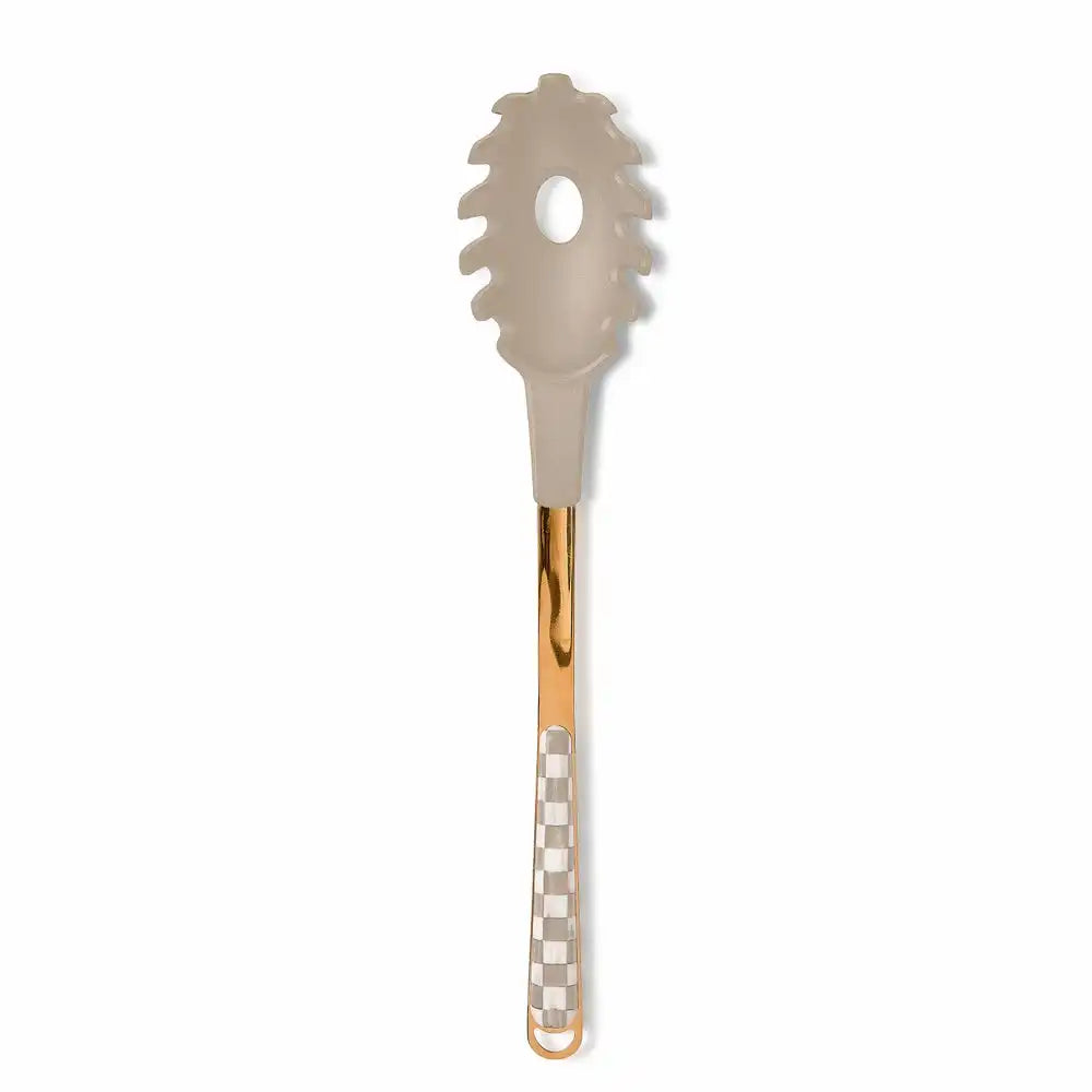 Mocha Check Slotted Turner
