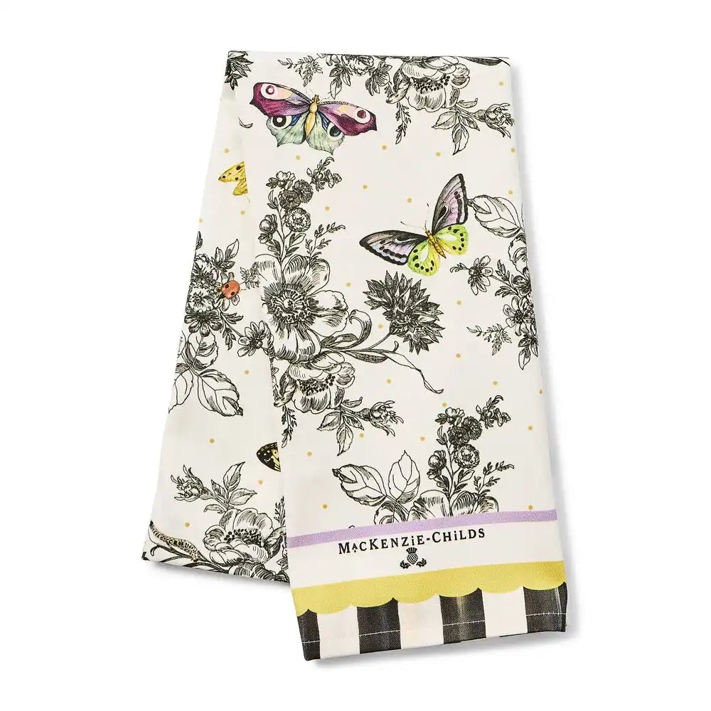 Butterfly Toile Printed Dish Towel